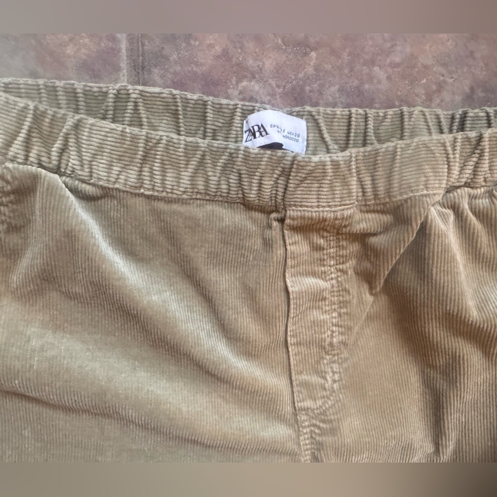 Zara green Corduroy Trousers
